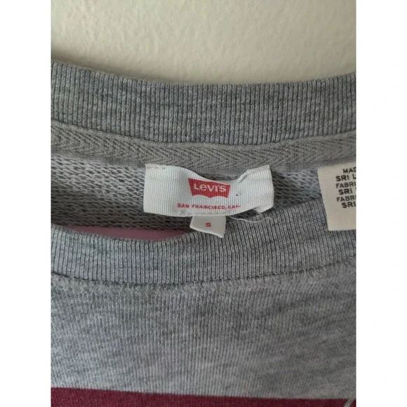 Levis Long Sleeve Sweatshirt  Levis Strauss Batwing Vintage Styled Gray Size‎ S - Picture 4 of 8